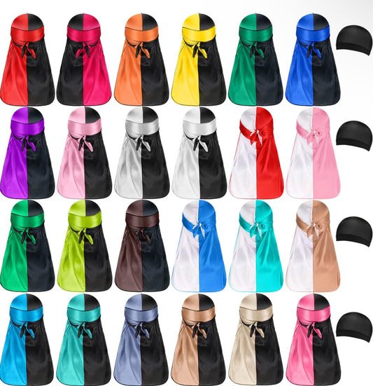 Two Tone Silk Du-Rags